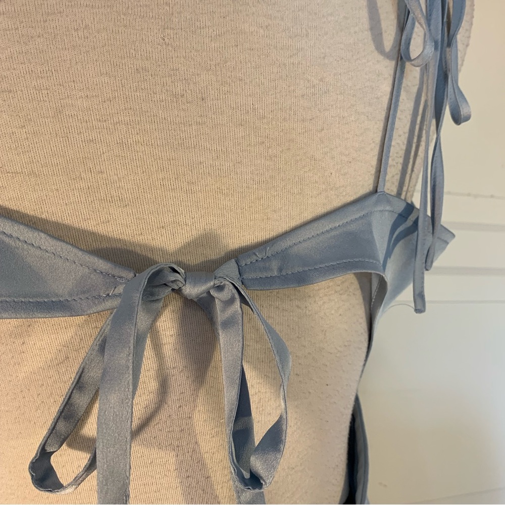 Abercrombie Baby Blue Satin Summer Dress - Picture 2 of 6